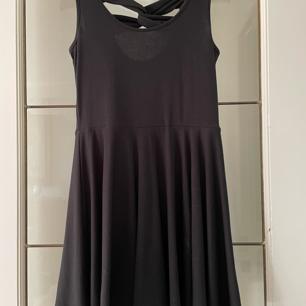 Material Girl Black Sleeveless A-Line Sundress